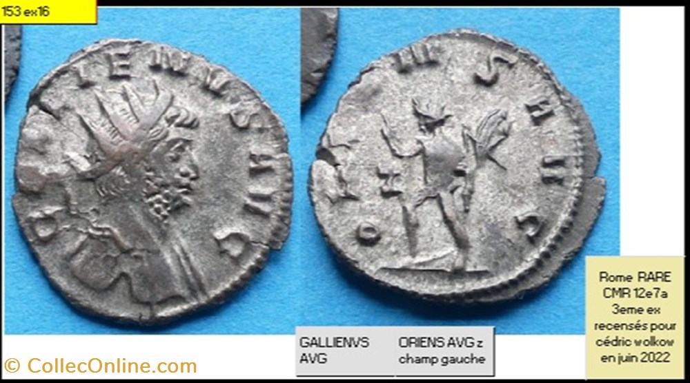 monnaies antiques romaines imperiales et republicaines rome gallien oriens avg z champ gauche gallienvs avg