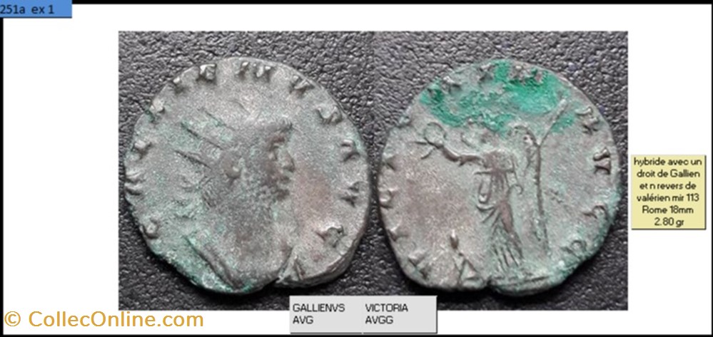 monnaies antiques romaines imperiales et republicaines rome gallien victoria avgg gallienvs avg hybride
