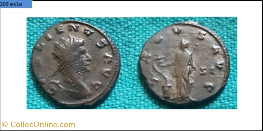 monnaies antiques romaines imperiales et republicaines siscia gallien salvs avg si champ droit gallienvs avg