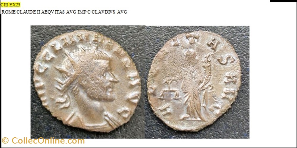 ROME CLAUDE II AEQVITAS AVG IMP C CLAVDIVS AVG monnaies antiques romaines imperiales et republicaines rome claude ii aeqvitas avg imp c clavdivs avg