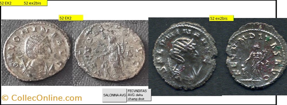 monnaies antiques romaines imperiales et republicaines rome salonine fecvnditas avg delta champ droit salonina avg