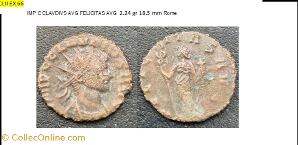 ROME CLAUDE II FELICITAS AVG IMP C CLAVDIVS AVG monnaies antiques romaines imperiales et republicaines rome claude ii felicitas avg imp c clavdivs avg