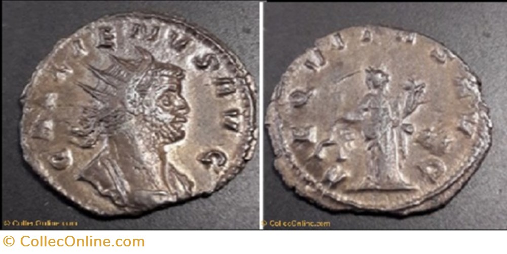 monnaies antiques romaines imperiales et republicaines rome gallien aequitas avg vi champ droit gallienus avg