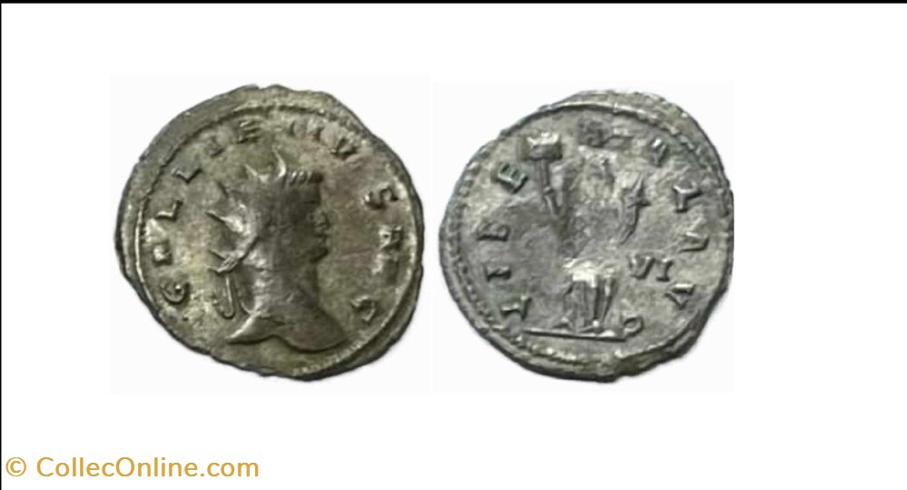 ROME GALLIEN LIBERAL AVG VI champ droit GALLIENUS AVG monnaies antiques romaines imperiales et republicaines rome gallien liberal avg vi champ droit gallienus avg