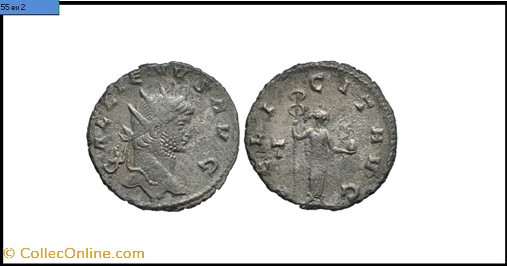 ROME GALLIEN FELICIT AVG T champ gauche GALLIENVS AVG monnaies antiques romaines imperiales et republicaines rome gallien felicit avg t champ gauche gallienvs avg