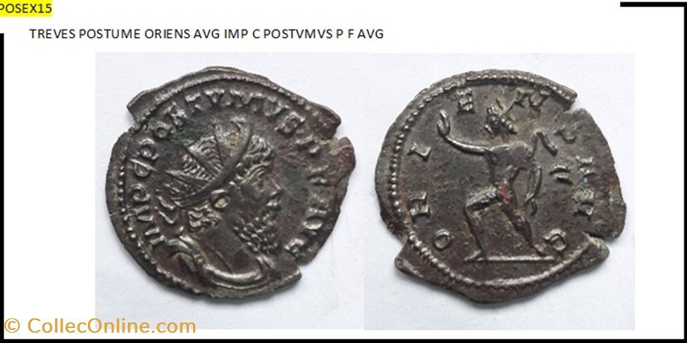 TREVES POSTUME ORIENS AVG IMP C POSTVMVS P F AVG monnaies antiques romaines imperiales et republicaines treves postume oriens avg imp c postvmvs p f avg