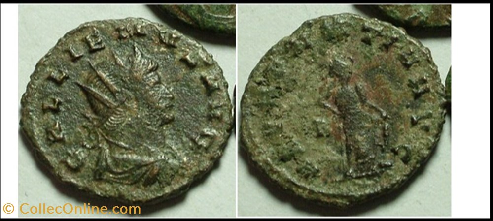 ROME GALLIEN ABVNDANTIA AVG B champ gauche GALLIENUS AVG monnaies antiques romaines imperiales et republicaines rome gallien abvndantia avg b champ gauche gallienus avg