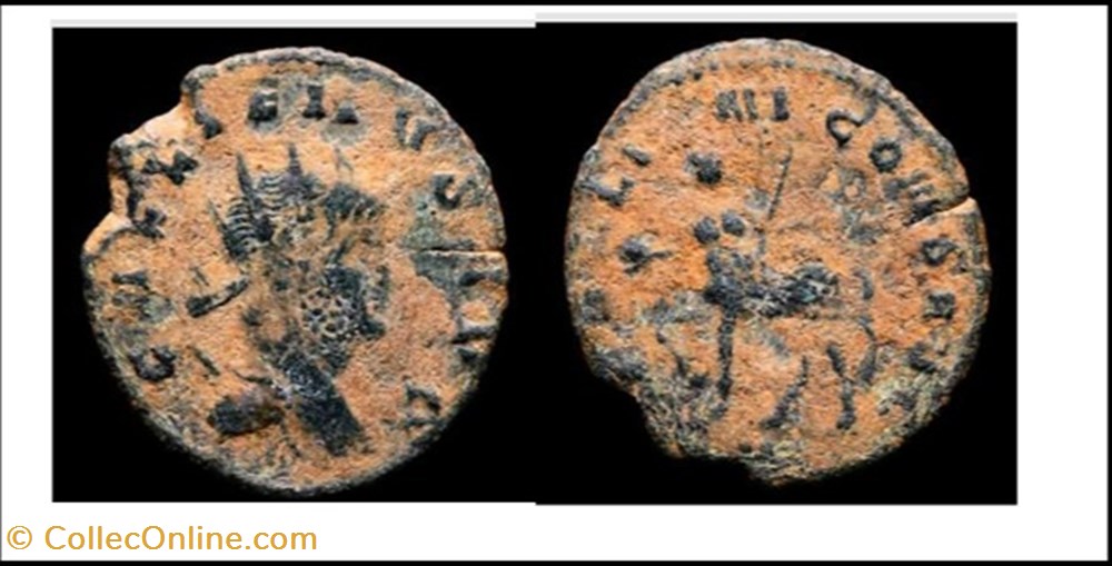 monnaies antiques romaines imperiales et republicaines rome gallien apollini cons avg centaure a gauche h en exergue gallienvs avg patine des sables