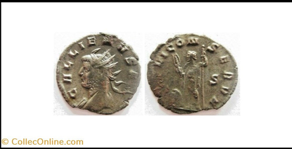 MILAN GALLIEN IOVI CONSERVA S dans le champ droit GALLIENVS AVG monnaies antiques romaines imperiales et republicaines milan gallien iovi conserva s dans le champ droit gallienvs avg