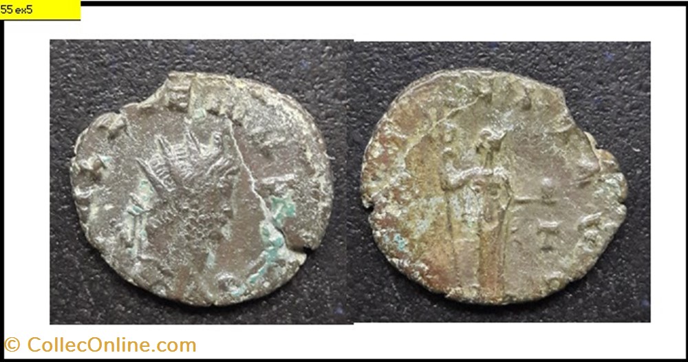 ROME GALLIEN FELICIT AVG T champ droit GALLIENVS AVG monnaies antiques romaines imperiales et republicaines rome gallien felicit avg t champ droit gallienvs avg