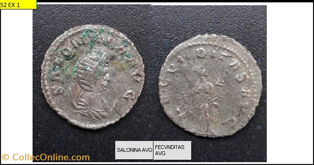 ROME SALONINE FECVNDITAS AVG SALONINA AVG monnaies antiques romaines imperiales et republicaines rome salonine fecvnditas avg salonina avg