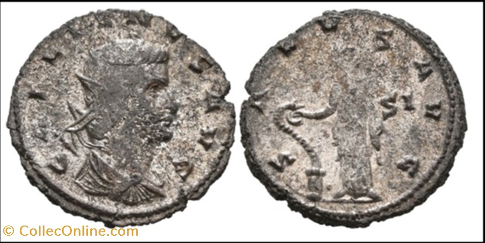 SISCIA GALLIEN SALVS AVG SI champ droit GALLIENVS AVG monnaies antiques romaines imperiales et republicaines siscia gallien salvs avg si champ droit gallienvs avg