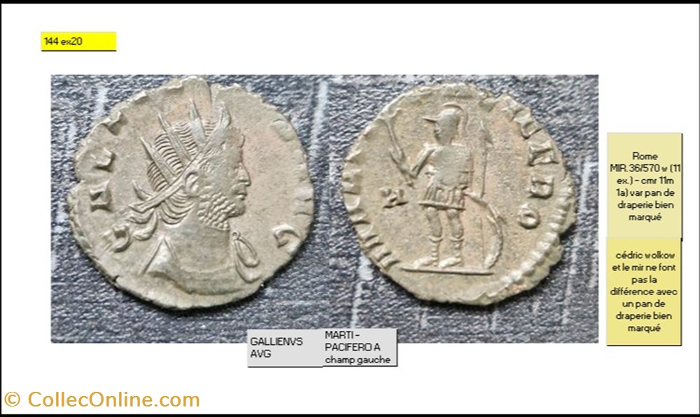 monnaies antiques romaines imperiales et republicaines rome gallien marti pacifero a champ gauche gallienvs avg