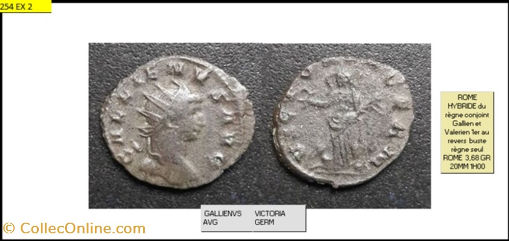 monnaies antiques romaines imperiales et republicaines rome gallien victoria germ gallienvs avg hybride