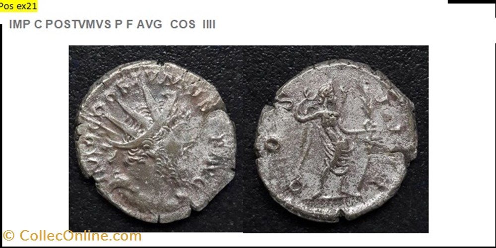 TREVES POSTUME COS IIII IMP C POSTVMVS P F AVG monnaies antiques romaines imperiales et republicaines treves postume cos iiii imp c postvmvs p f avg