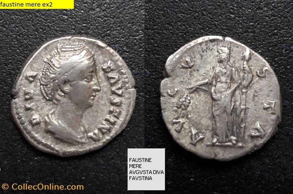 monnaies antiques romaines imperiales et republicaines rome faustine mere avgvsta diva favstina