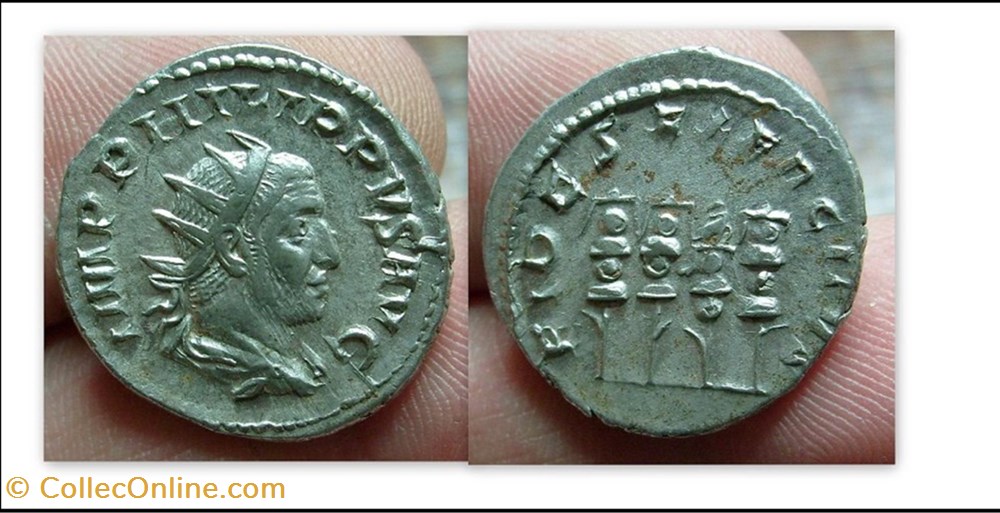 ROME PHILIPPE Ier L'ARABE Fides Exercitus IMP PHILIPPVS AVG monnaies antiques romaines imperiales et republicaines rome philippe ier arabe fides exercitus imp philippvs avg