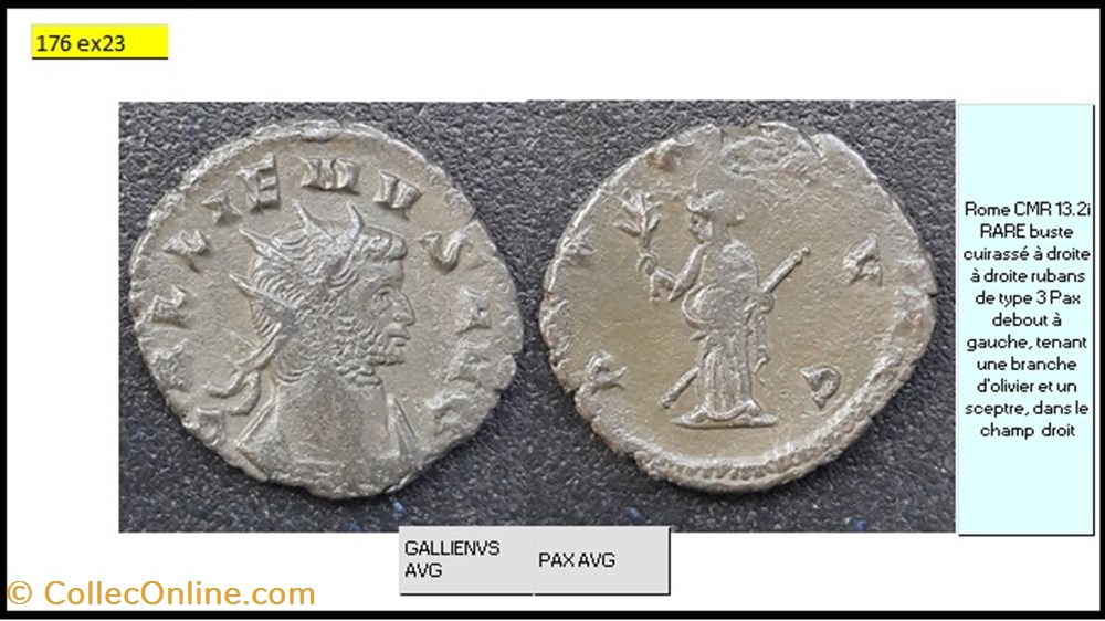 ROME GALLIEN PAX AVG GALLIENVS AVG monnaies antiques romaines imperiales et republicaines rome gallien pax avg gallienvs avg
