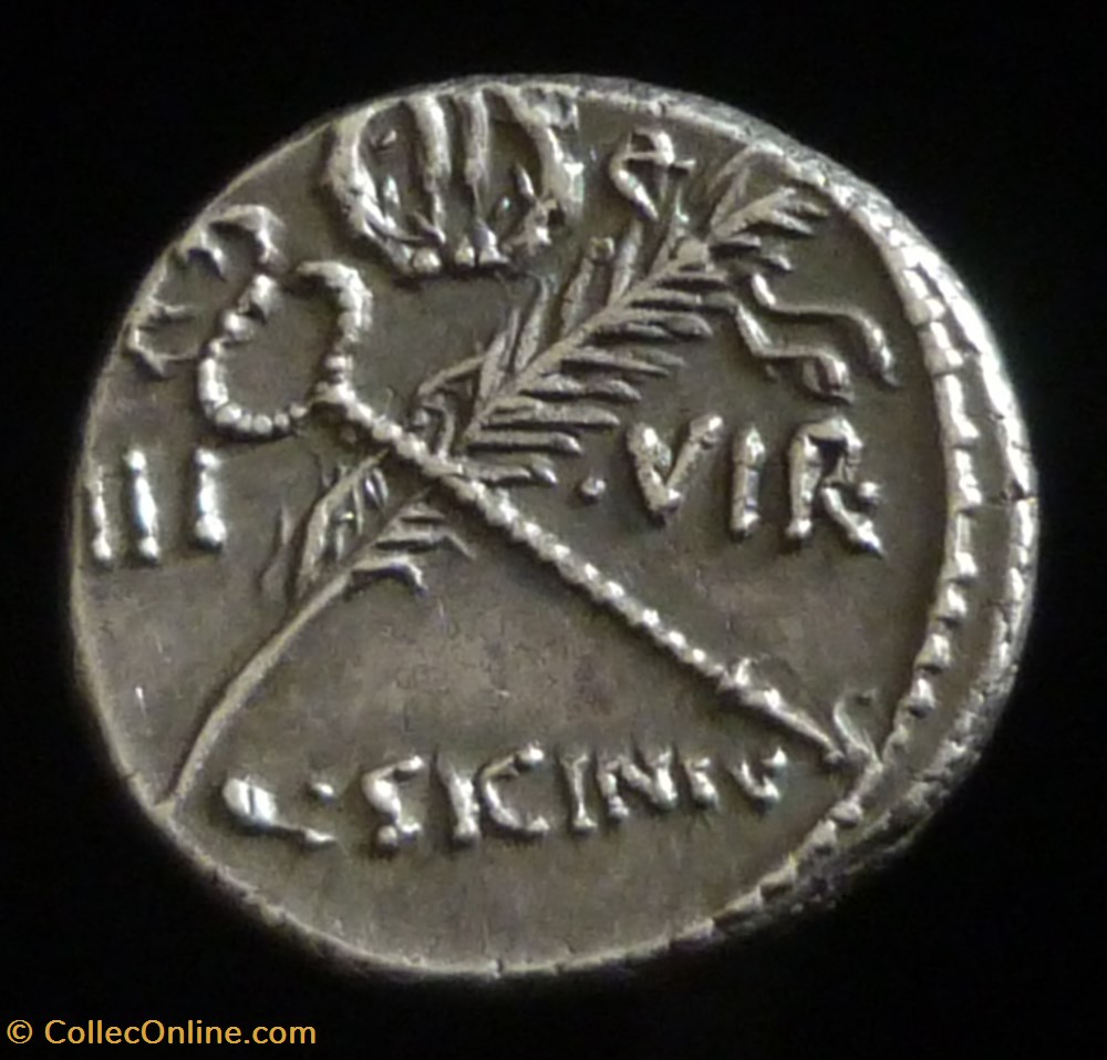 monnaies antiquite av jc ap romaines republicaines imperiales sicinia