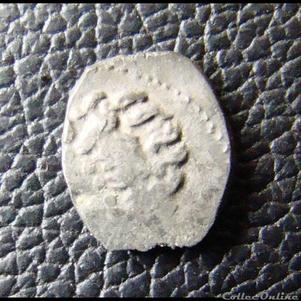 Obole tête à gauche monnaie antique grecque obole tete a gauche