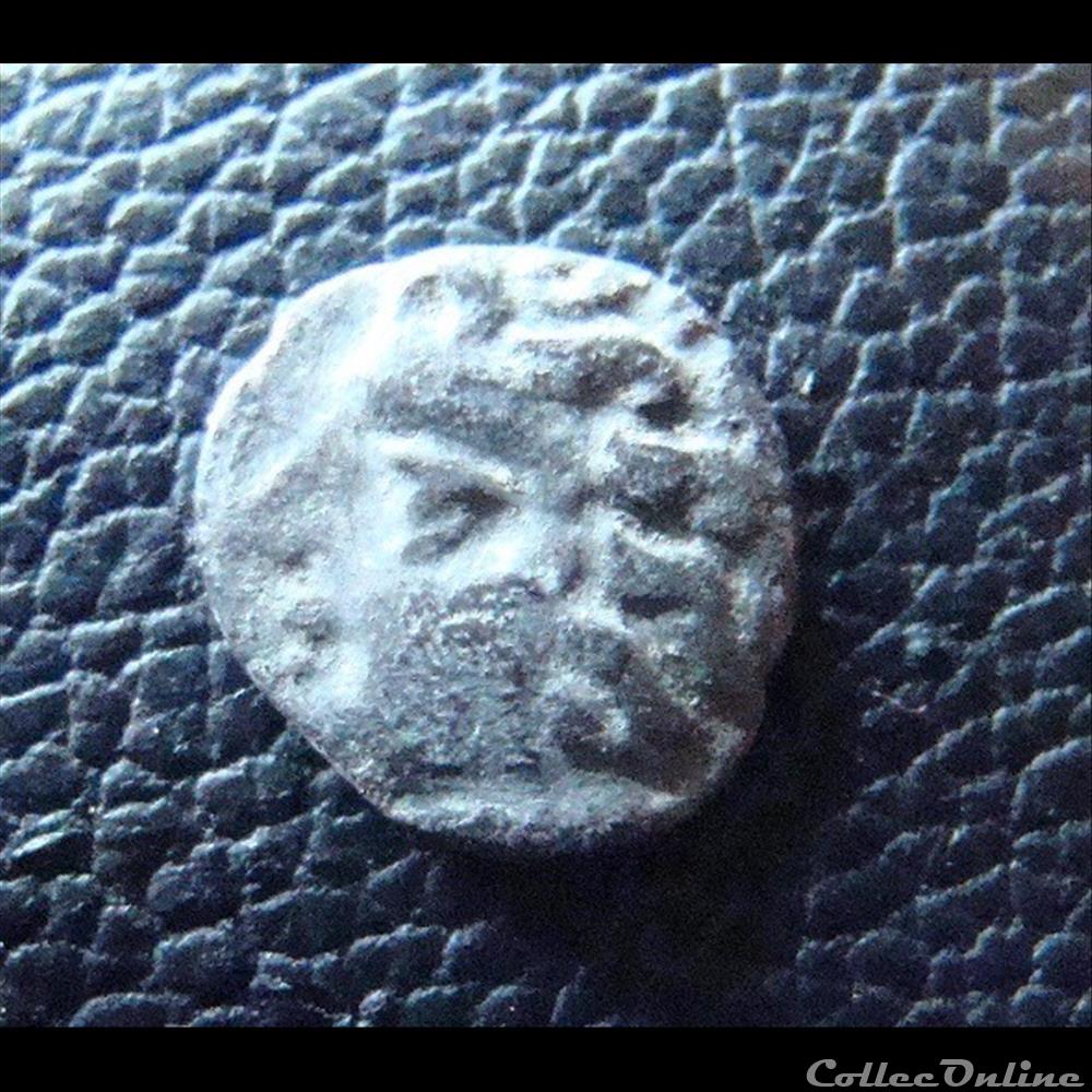 Obole tête à gauche monnaie antique grecque obole tete a gauche