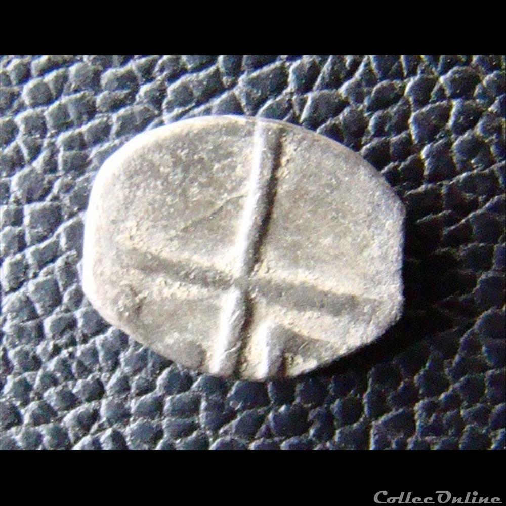 Obole tête à gauche monnaie antique grecque obole tete a gauche