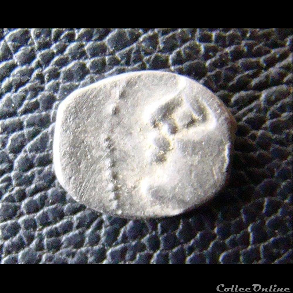 Obole tête à gauche monnaie antique grecque obole tete a gauche