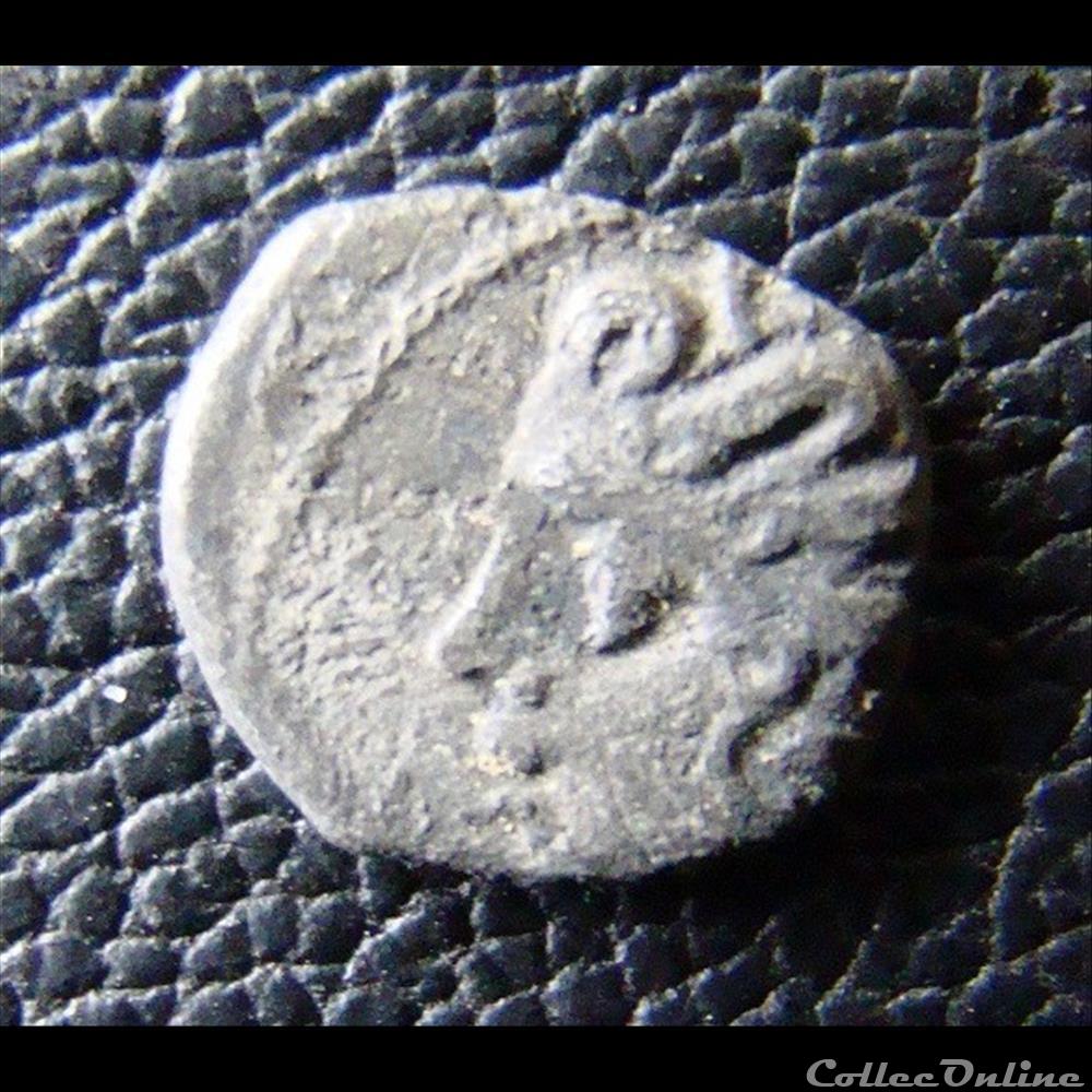 Obole tête à gauche monnaie antique grecque obole tete a gauche