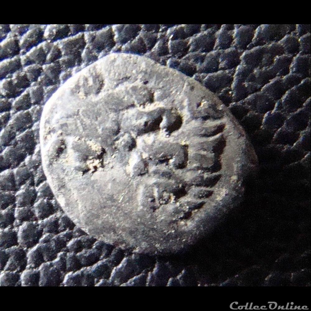 Obole tête à gauche monnaie antique grecque obole tete a gauche