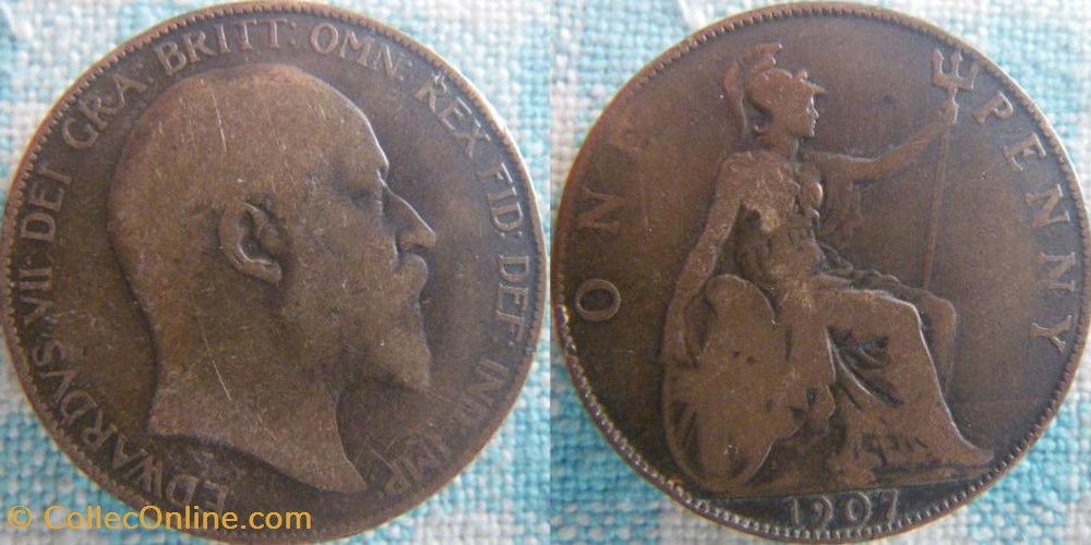 monnaie monde royaume uni 1 penny 1907