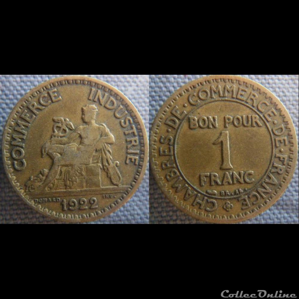 1 Franc 1922 monnaie france moderne 1 franc 1922