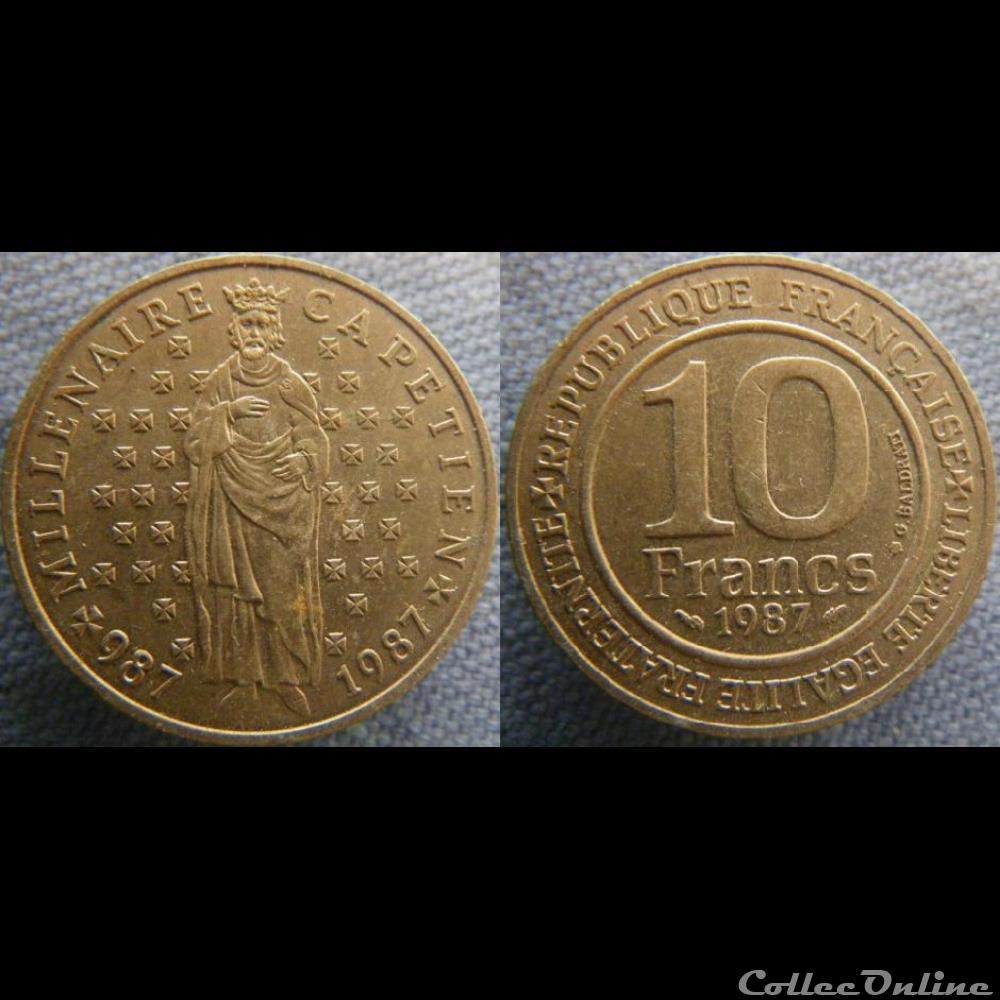 10 Francs 1987 Hugues Capet monnaie france moderne 10 francs 1987 hugues capet