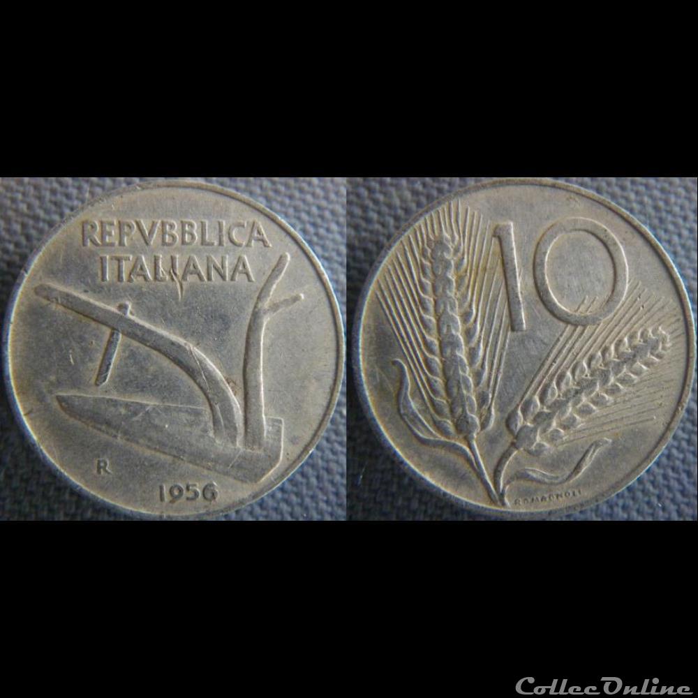 monnaie monde italie 10 lire 1956