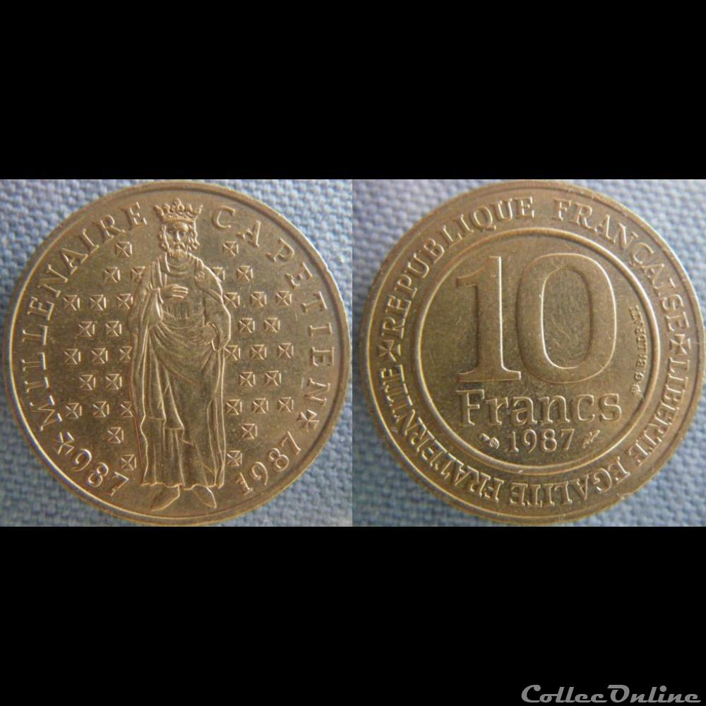 10 Francs 1987 Hugues Capet monnaie france moderne 10 francs 1987 hugues capet