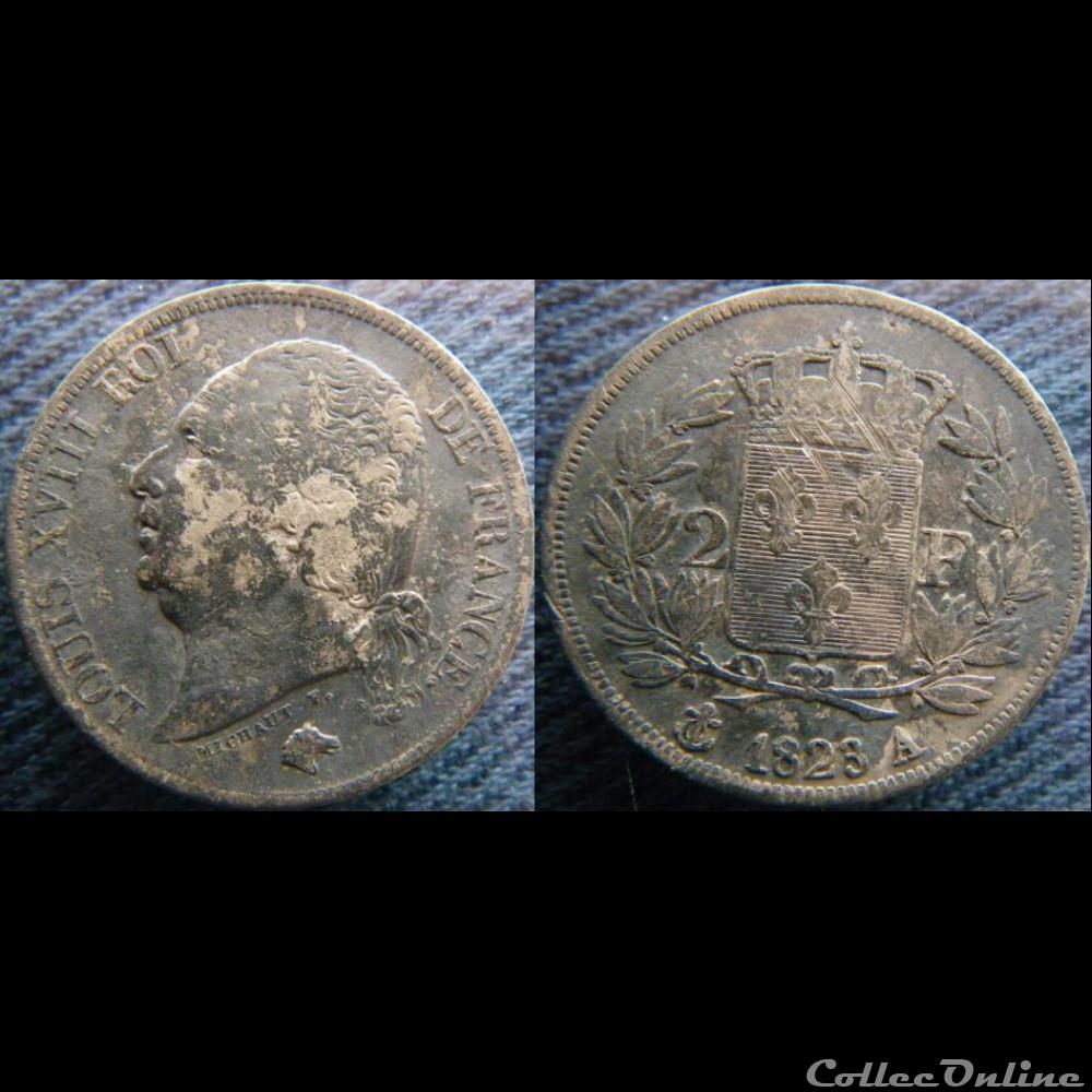 2 Francs 1823 A monnaie france moderne 2 francs 1823 a