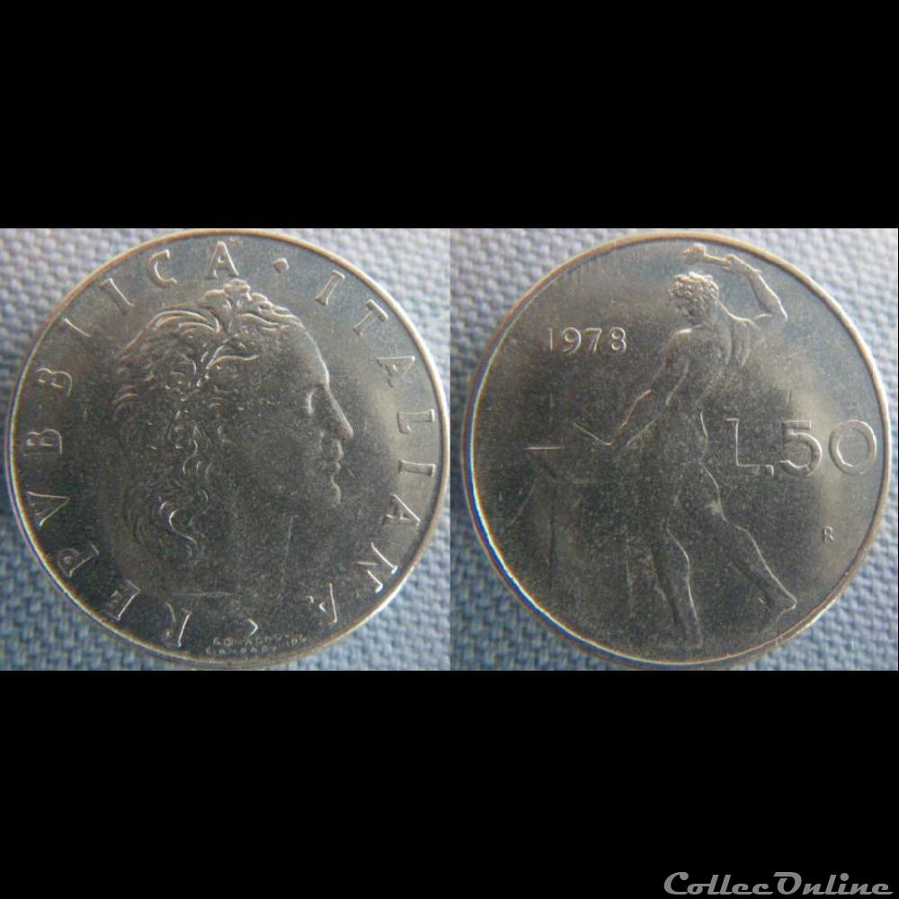 50 Lire 1978 monnaie monde italie 50 lire 1978