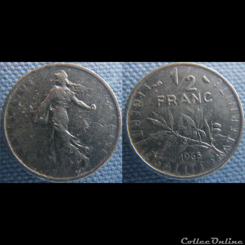 Demi Franc 1965 monnaie france moderne demi franc 1965