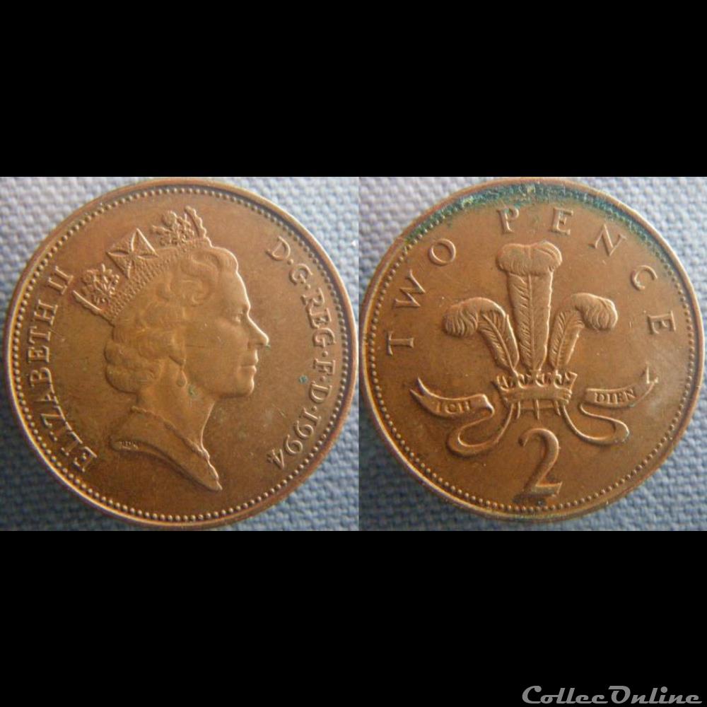 2 Pence 1994 monnaie monde royaume uni 2 pence 1994