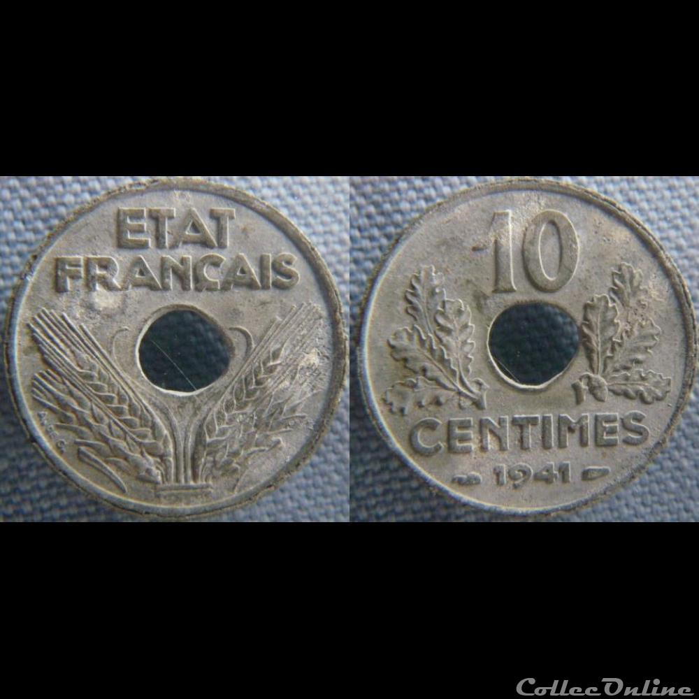 10 Centimes 1941 monnaie france moderne 10 centimes 1941