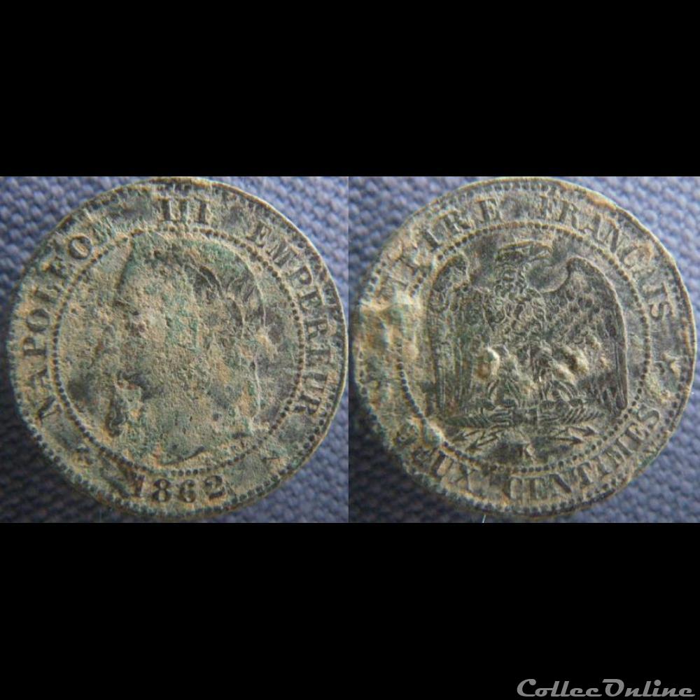2 Centimes 1862 K monnaie france moderne 2 centimes 1862 k