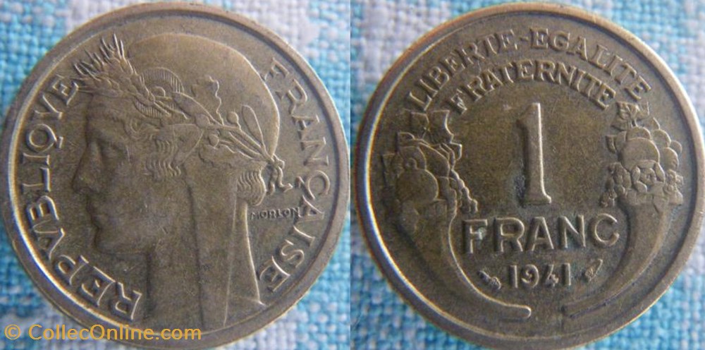 1 Franc 1941 monnaie france moderne 1 franc 1941