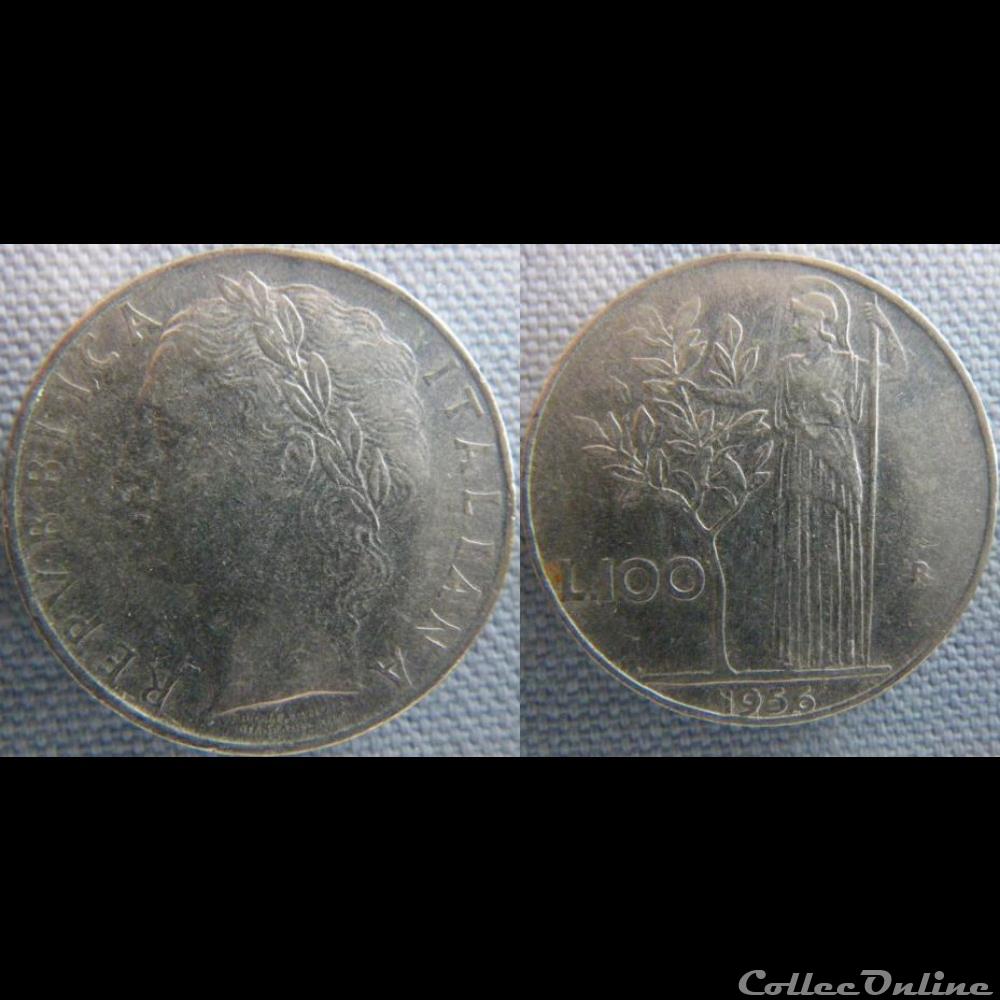 100 Lire 1956 monnaie monde italie 100 lire 1956