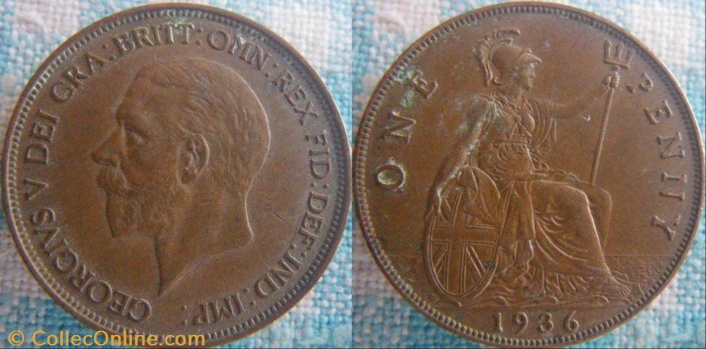 1 Penny 1936 monnaie monde royaume uni 1 penny 1936