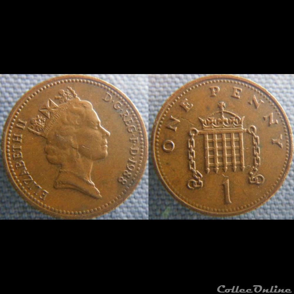 1 Penny 1988 monnaie monde royaume uni 1 penny 1988