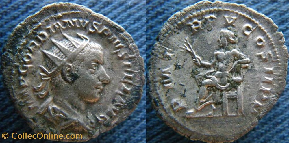 monnaies antiquite av jc ap romaines republicaines imperiales gordien iii le pieux antoninien
