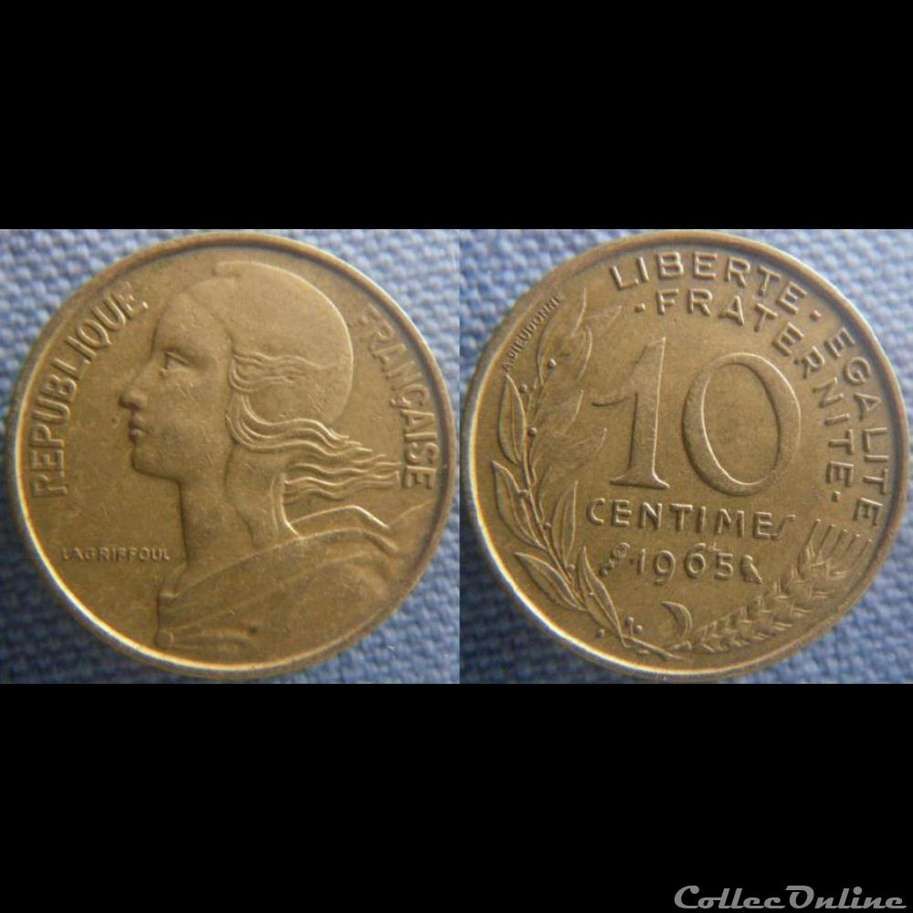 10 Centimes 1965 monnaie france moderne 10 centimes 1965