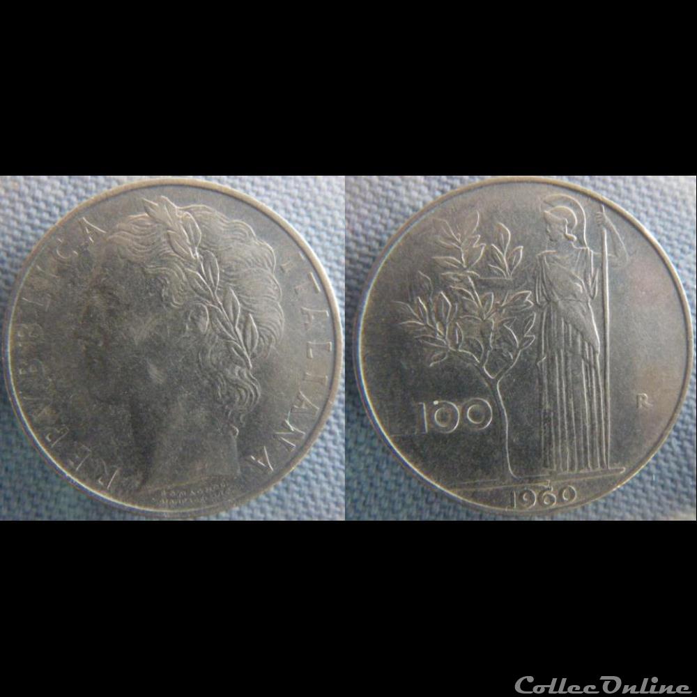 100 Lire 1960 monnaie monde italie 100 lire 1960