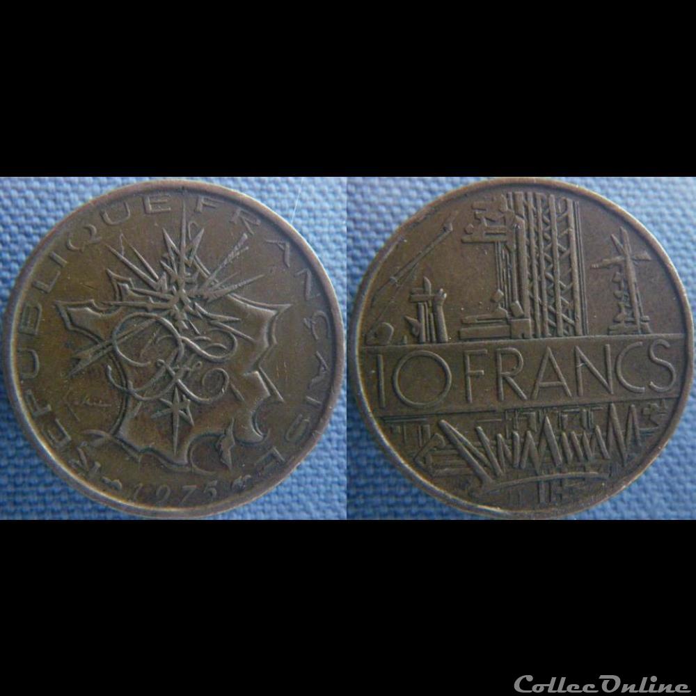 10 Francs 1975 monnaie france moderne 10 francs 1975