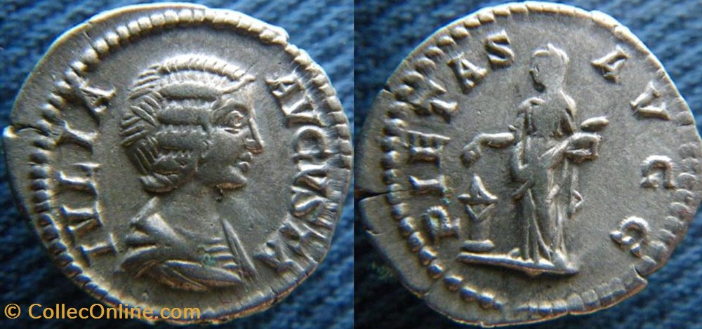 Julia Domna denier monnaies antiquite av jc ap romaines republicaines imperiales julia domna denier