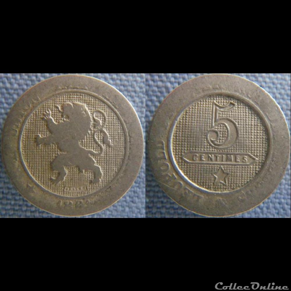 5 Centimes 1861 monnaie monde belgique 5 centimes 1861